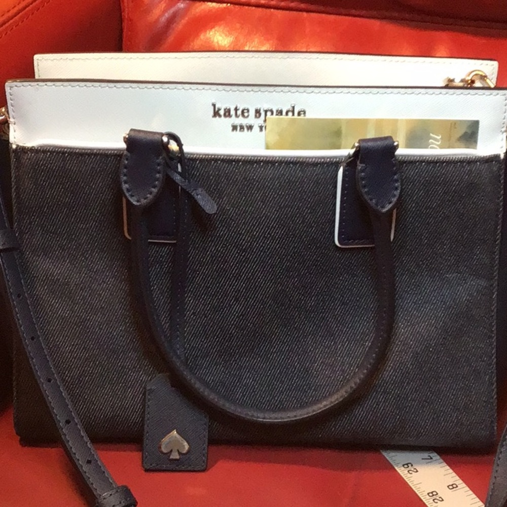 Kate Spade Cameron Color Block Denim & Leather - Picture 12 of 14